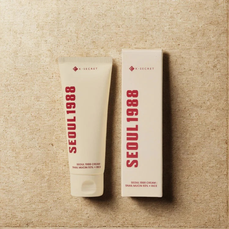 K-SECRET – SEOUL 1988 Crema Facial con 93% Mucina de Caracol + Arroz Fermentado 100ml – Hidratación y Reparación Intensiva