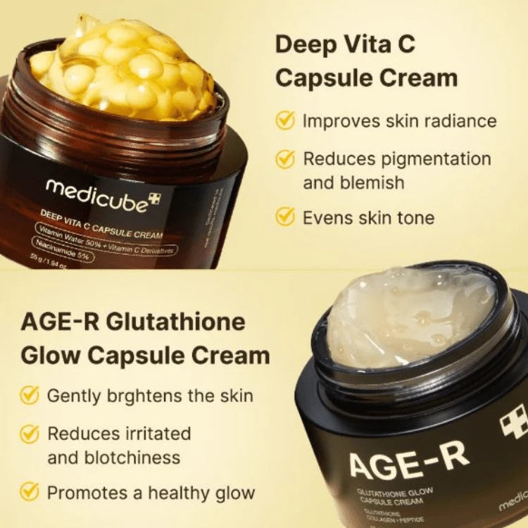 Crema Facial con Glutatión y Cápsulas Iluminadoras – Lifting Instantáneo y Luminosidad (50 ml)
