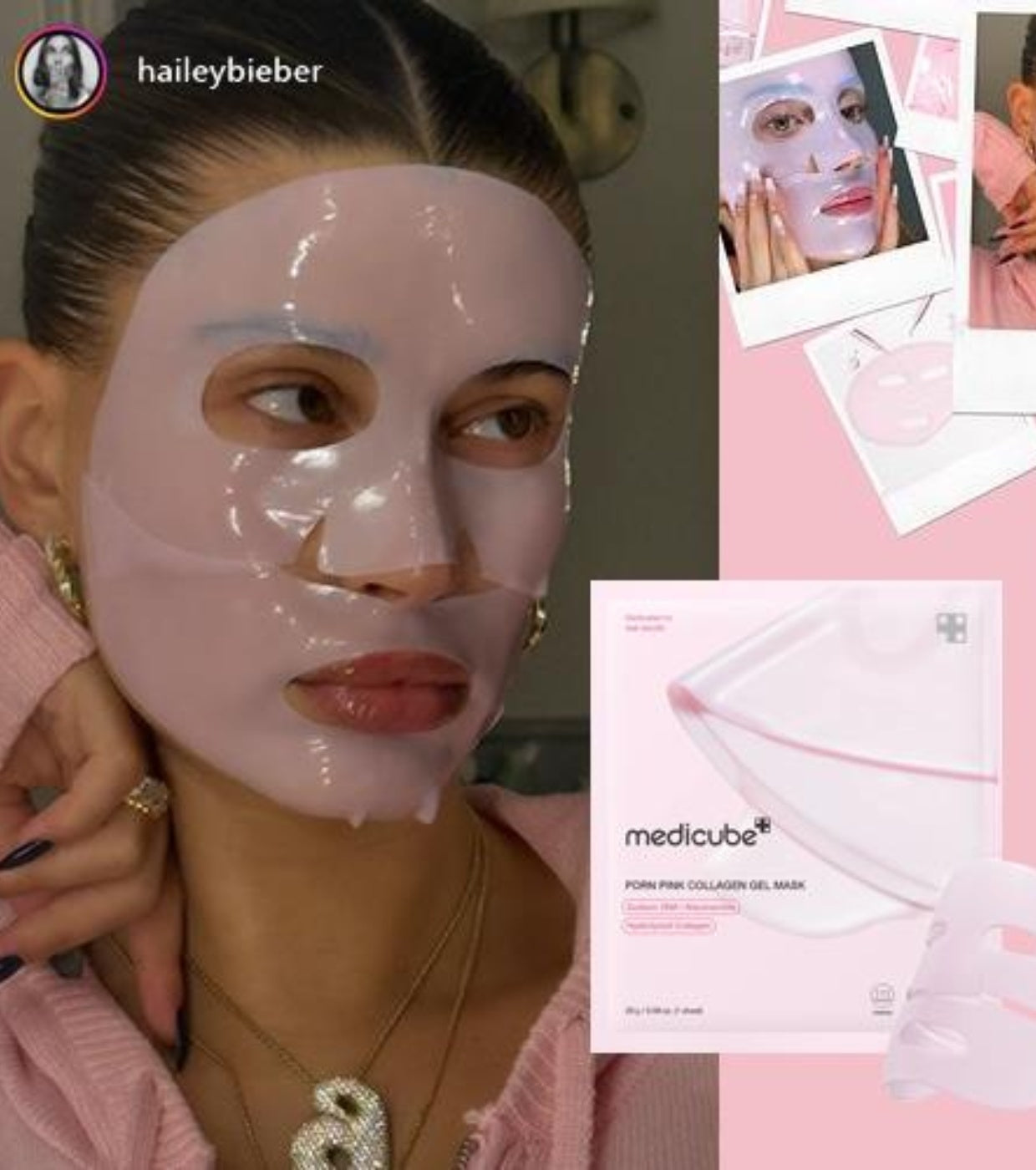 Mascarilla en Gel de Colágeno Rosa con PDRN – Hidratación, Regeneración y Luminosidad