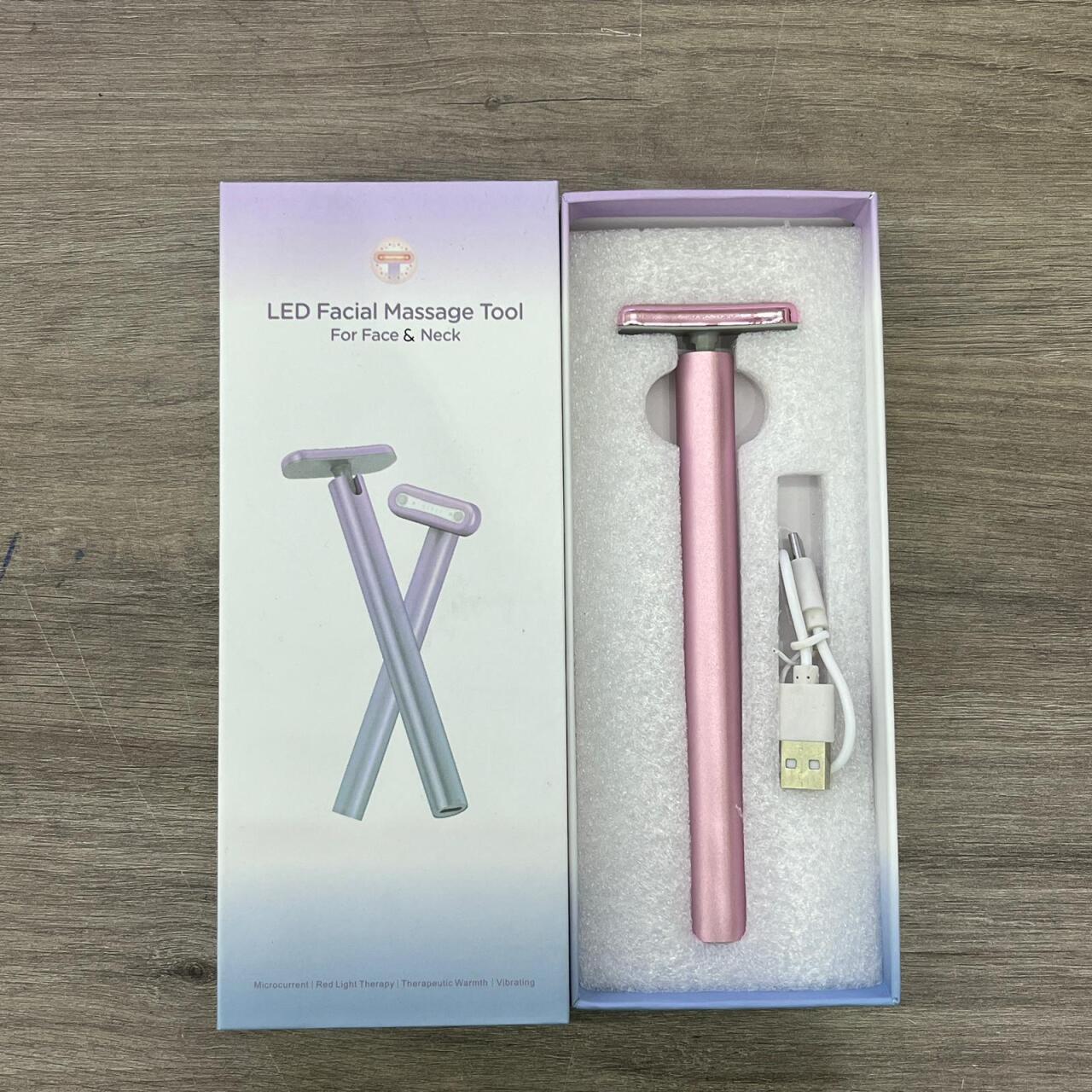 Masajeador varita Facial 4 en 1 LED terapia de luz roja