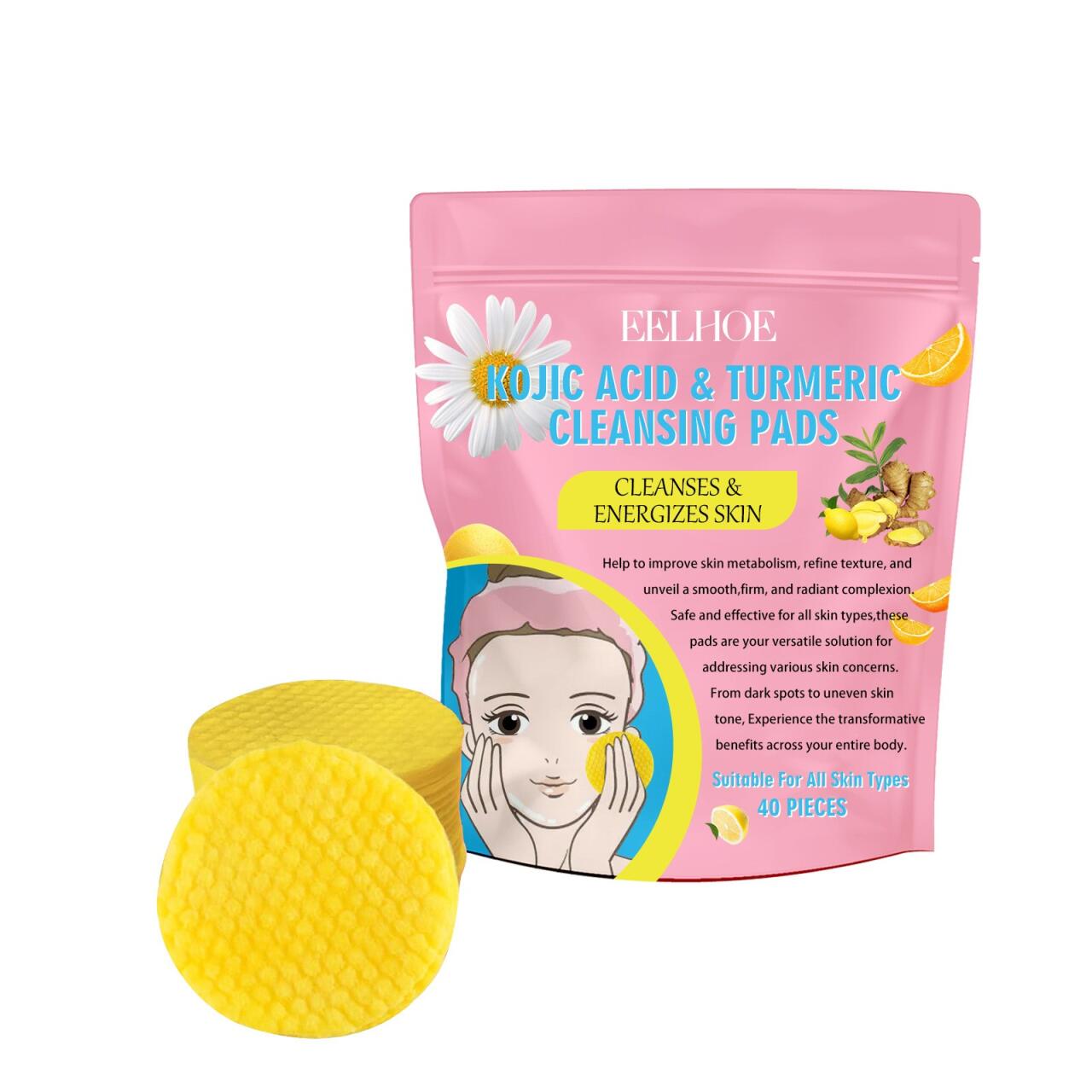 Almohadillas Limpiadoras con Ácido Kójico y Turmeric – Ilumina y Revitaliza tu Piel