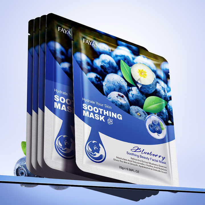 Mascarilla Facial Calmante de Arándanos 25g