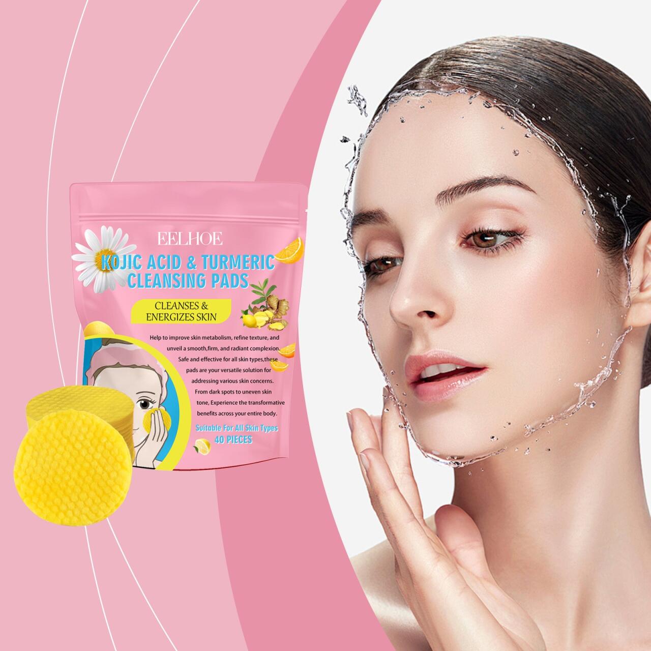 Almohadillas Limpiadoras con Ácido Kójico y Turmeric – Ilumina y Revitaliza tu Piel