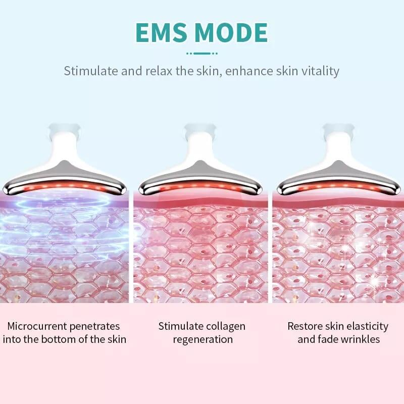 Masajeador antiarrugas facial con 7 luces
