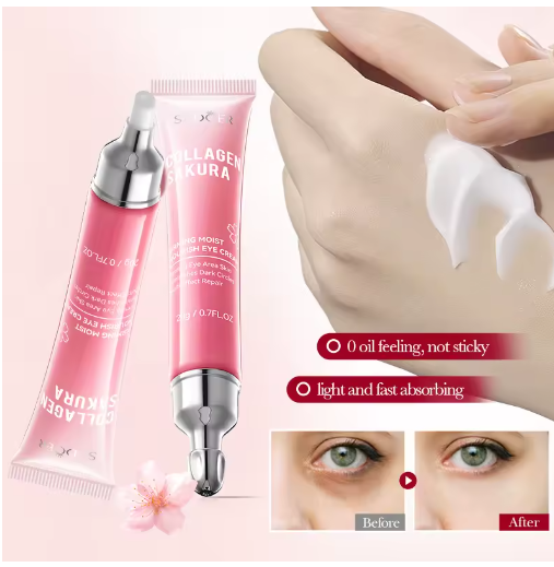 Contorno de Ojos Sakura Colágeno Reafirmante (20g) – Hidratación y Juventud para tu Mirada