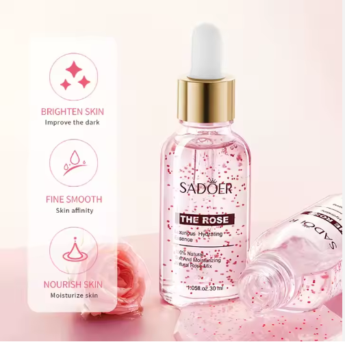 Esencia Facial Hidratante 100% Natural con Extracto de Rosa (30ml)