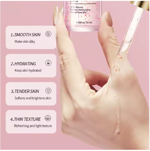 Esencia Facial Hidratante 100% Natural con Extracto de Rosa (30ml)
