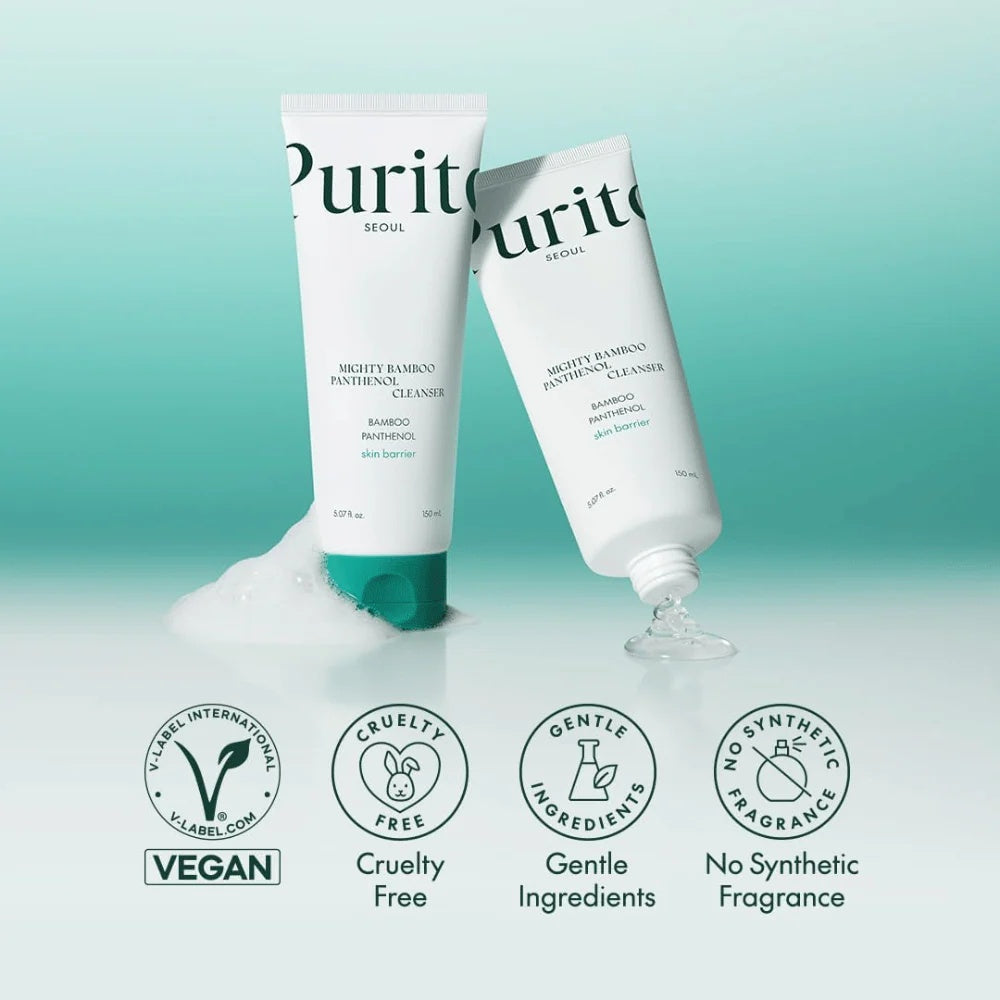 Purito Mighty Bamboo Panthenol Cleanser 150ml | Limpiador Facial Suave e Hidratante